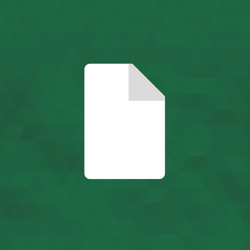 Ein minimalistisches Symbol einer weißen leeren Seite mit abgerundeten Ecken. Die obere rechte Ecke ist umgeschlagen und zeigt eine hellgraue Unterseite. Es liegt auf dunkelgrünem Hintergrund mit dezentem Dreiecksmuster.