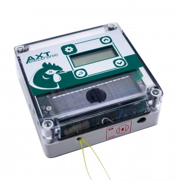 VSE-Solar - Automatische Hühnerklappe mit Batterien und integrierter Zeitschaltuhr, Akkus/Solarz.