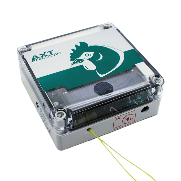 VSD-Solar – Automatische Hühnerklappe, Dämmerung - manuell - Zeit per optionaler Uhr, Akkus/Solarz.